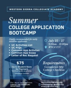 summer college application bootcamp
